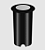 Embutido de Solo Nano Preto 045W 2700K - 3LM IP67 Bivolt - Imagem 1
