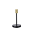 Luminária de Mesa Pedestal Preto e Dourado 30cm - Design Elegante e Funcional - Imagem 1