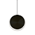Pendente Lunar Preto 6W 3K/4K/6,5K - Imagem 1