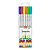 CANETA FINE MARKER 6 CORES NEON 1.0 BRW - Imagem 1