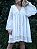 Vestido boho chic gênova bordado branco franjas - Imagem 1