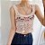 Regata cropped crochet bohemian bordada - Imagem 1