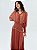 Vestido boho lástex caramelo longuete - Imagem 2