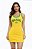 Vestido canelado regata copa amarelo - Imagem 1