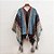 Poncho pala lã boho chic aberto - Imagem 2