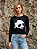 Cropped preto visco panda manga longa - Imagem 1