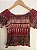 Blusa cropped hippie lástex - Imagem 2