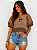 Blusa cropped hippie lástex - Imagem 1