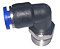 COTOVELO MACHO ROSCA 1/4 P/ 6MM (PRETO) - BERLINER - Imagem 1