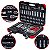SOQUETE 1/4 1/2 3/8 R45603172 (JG) 172 PCS C/CAT C/MALETA - Imagem 1