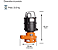 BOMBA SUBMERSIVEL TSB-120 1,0 CV TRIF 220V THEBE - Imagem 2
