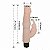 Vibrador Duplo Motor em Cyberskin com Estimulador Coelhinho - BAILE - Imagem 3