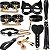 kit Maleta Sado de Luxo com Preto - Algema, Tornozeleira com Corrente,Venda e Chicote - SI - Imagem 1