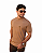 Camiseta Masculina Menegotti Suedine Marrom Terra - Imagem 1