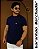 Camiseta Masculina Básica Menegotti Azul Tinteiro - Imagem 2