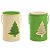 Balde com Pinheiro Branco e Verde Claro (Porta Velas em Metal) - 2 Peças - Imagem 2