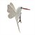Beija Flor com Glitter Branco (Pássaros) - 4 Peças - Imagem 1
