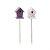 Pick Mini Casinha Lilás Branco (Complementos) 32x4x1cm - 4 Un - Imagem 1