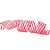 Fita de Natal Voal Listras Rosa Claro 6,3cm (Fita para Presente) - 3 Unidades - Imagem 2