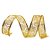 Fita de Natal Voal Caracol Glitter Ouro 3,8cm - 1 Un - Imagem 1