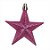 Estrela com Glitter Rosa (Enfeites) - 6 Peças - Imagem 1
