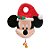 Natal Disney - Mickey Enfeite de Maçãneta Vermelho e Preto - 1 Un - Imagem 1