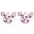 Natal Disney - Bola Mickey Rosa Claro e Branco 8cm - 2 Un - Imagem 2