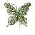 Pick Borboleta Glitter Verde Bandeira 29cm - 1 Un - Imagem 1