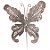 Pick Borboleta Glitter Prata 30cm - 1 Un - Imagem 1