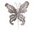 Pick Borboleta Glitter Prata 30cm - 1 Un - Imagem 2