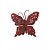 Clip Borboleta Glitter Vermelho (Borboletas) - 12 Un - Imagem 1