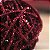 Bola de Natal Rattan Vermelho 6cm - Imagem 4