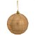 Bola com Listras em Glitter Ouro 8 cm (Bolas) - 6 Peças - Imagem 2