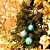 Bola de Natal Brilhante e Glitter Azul Claro 8cm - 6 Un - Imagem 2