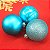 Bola de Natal Brilhante e Glitter Azul Claro 8cm - 6 Un - Imagem 3