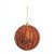 Bola Listras e Glitter Verticais Cobre 8 cm (Bolas) - 6 Peças - Imagem 3