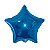 Balão Metalizado Estrela 04 Polegadas Liso Azul - Imagem 1