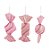 Enfeite Balas Sortidas Onda Rosa 19 cm (Bakery) - 6 Peças - Imagem 1