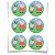 Adesivo Especial Redondo Peppa Pig - 12 Un - Imagem 1