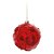 Bola de Vidro Decorada Vermelho 8 cm - Imagem 1