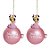 Natal Disney - Bola 3D Baby Minnie Rosa Claro 8cm - 2 Un - Imagem 2