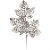 Galho Tres Folhas Glitter Prata (Galhos Médios) - 1 Un - Imagem 3