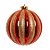 Bola de Natal Vermelho e Ouro 8cm - 6 Un - Imagem 1