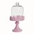 Porta Cupcake Solitário com Cúpula Rosa Claro (Cake) - Imagem 1