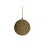 Bola Arabesco com Glitter Ouro 8 cm (Bolas) - 6 Un - Imagem 1