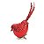 Pássaros - Glitter Vermelho - JG com 6 un - Imagem 2