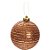 Bola de Natal com Listras e Glitter Ouro 8cm - 6 Un - Imagem 1