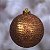 Bola de Natal com Listras e Glitter Ouro 8cm - 6 Un - Imagem 2