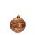 Bola de Natal com Listras e Glitter Ouro 8cm - 6 Un - Imagem 3