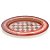 Melamina - Prato Oval Vermelho e Branco - Verde - 6 Un - Imagem 2